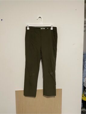 Vince Dark Olive Slim Straight Chinos